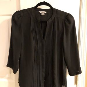 H&M Button Front 3/4 Sleeve Blouse